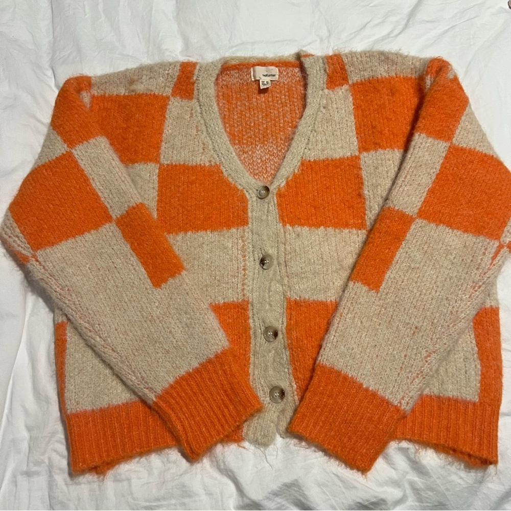 ANTHROPOLOGIE THE KORNER CHECKERED CARDIGAN - Picture 4 of 10